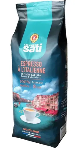 Les Cafés Sati Café al'Italienne 1 kg / Kaffeebohnen / 100% Arabica 
