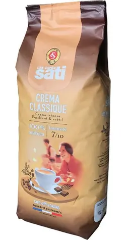 Les Cafés Sati Crema 1 kg / Kaffeebohnen / 100% Arabica 