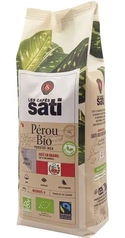 Les Cafés Sati Perou Inca Bio Fairtrade 500 g / Kaffeebohnen / 100% Arabica 