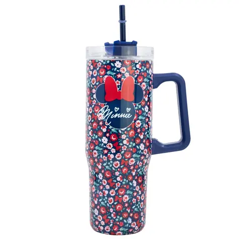STOR Minnie Edelstahl-Thermosbecher mit Strohhalm 940ml