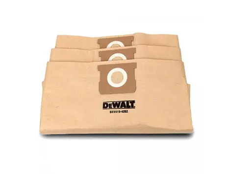 DeWalt DXVA19-4204 3 Stück / Papierbeutel für Staubsauger 20-30L
