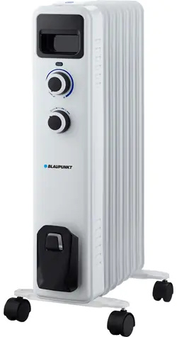 Blaupunkt HOR301 weiß / Ölradiator / 1500W / 3 Temperaturen / Räder / geeignet für Räume bis 14m2