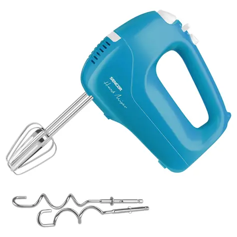Sencor SHM 5407TQ blau / Handmixer / 200W / 5 Geschwindigkeiten / Knet- & Schlagbesen