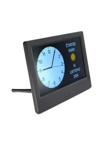 Airbi NOTE schwarz / Digitaluhr mit Kalender / SMS-Benachrichtigung / Bilderrahmen