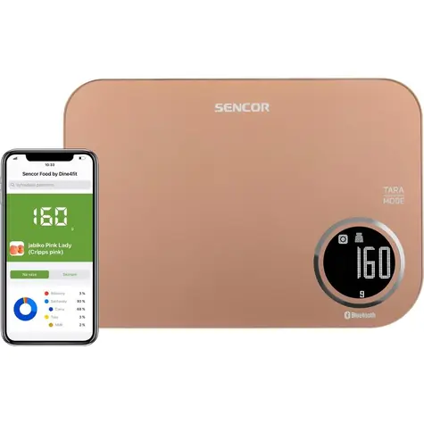 Sencor SKS 7076GD gold / smarte Küchenwaage / max. 5kg / TARE-Funktion / Bluetooth 