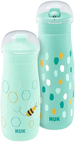 NUK Trinkflaschen-Set / 300-450 ml / ab 9 Monaten / grün