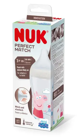 NUK Babyflasche / Peppa Pig 260 ml / 3+ / weiß