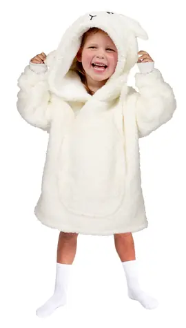 Cozy Noxxiez Sheep - warme TV-Sweatdecke mit Kapuze / 7 - 12 Jahre