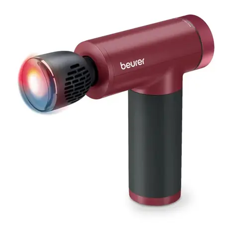 BEURER MG 195 rot / Massagepistole / Warm & Kalt / 7 Massageköpfe / 9 Intensitätsstufen