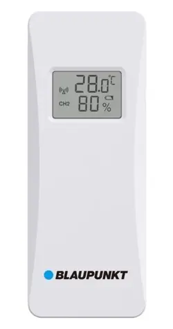 Ausgepackt - Blaupunkt ACC20WSWH weiß / kabelloses Außenthermometer / Luftfeuchtigkeitsmessung / ausgepackt