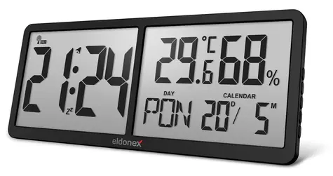 Eldonex TimeCheck Wanduhr schwarz