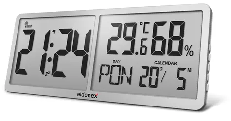 Eldonex TimeCheck Wanduhr silber