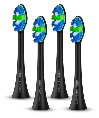 Eldonex SonicPro SENSITIVE Ersatzbürstenköpfe schwarz