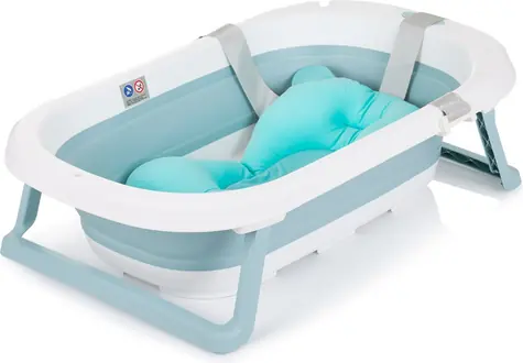 CHIPOLINO Faltbare Badewanne Isla mit Badematte Blau