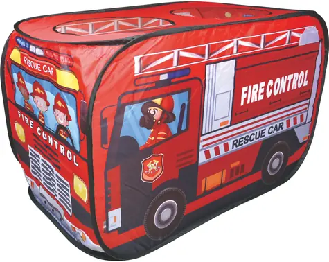 PLEJO Kinder-Pop UP Zelt Feuerwehrleute / ab 3 Jahren