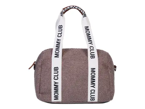 Childhome Wickeltasche Mommy Club Signature Teddy Soft Brown / 38 x 27 x 21 cm
