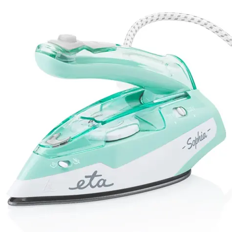 ETA Sophia ETA127190000 weiß-grün / Reisebügeleisen / 1100 W / 80 ml / 1,9 m