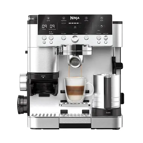 Ninja Luxe Cafe Premier ES601EU silber / Hebel-Kaffeemaschine / 1650 W / 2 l