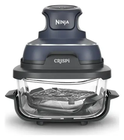 Ninja Crispi FN101EUGY grau / Heißluftfritteuse / 1700 W / 3,8 l / 4 Funktionen / 40 °C - 240 °C