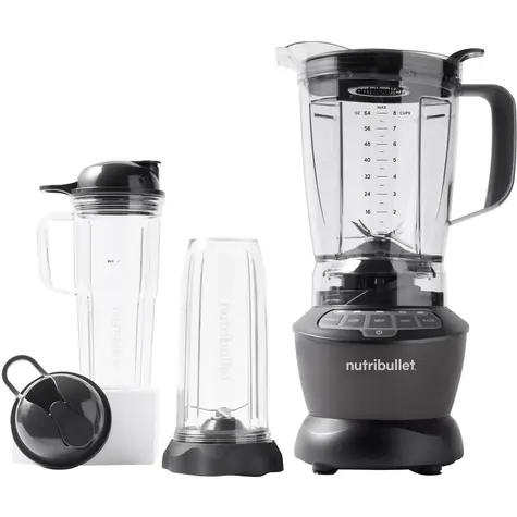Nutribullet Combo NBF500DG dunkelgrau / 1,8 + 0,925 + 0,7 l / 3 Behälter / 1200 W