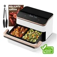 Cosori Dual Blaze TwinFry SMART weiß / Heißluftfritteuse / 2800 W / 10 l / Keramik