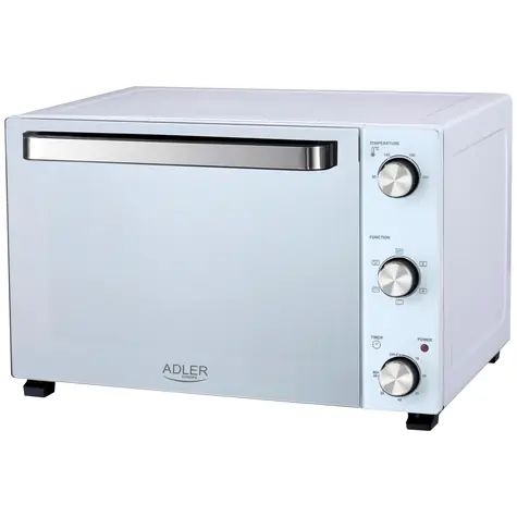 Adler AD 6027 Elektrobackofen weiß / Elektrobackofen / 48 l / 90 °C - 230 °C / 5 Betriebsmodi / 1800 W