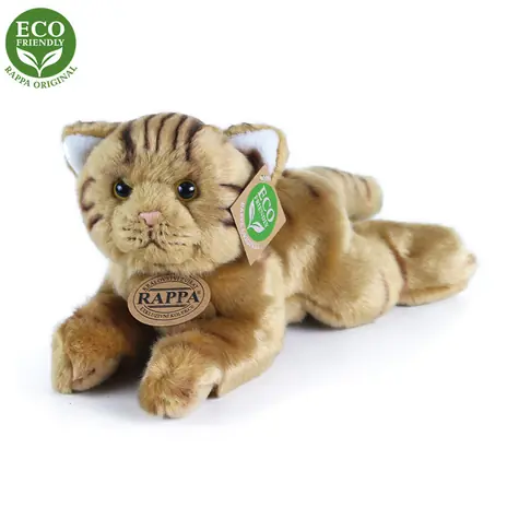 Rappa Plüschkatze liegend 30 cm / UMWELTFREUNDLICH / ab 0 Monaten