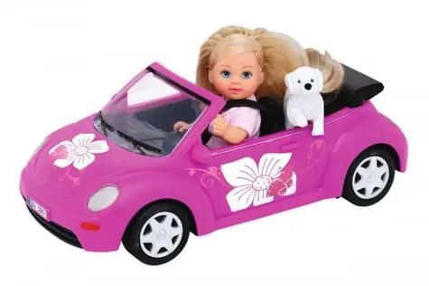 Simba Evička mit Auto New Beetle Puppe 12 cm / ab 3 Jahren