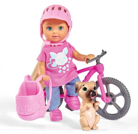 Simba Evička mit Fahrrad Puppe 12 cm / ab 3 Jahren