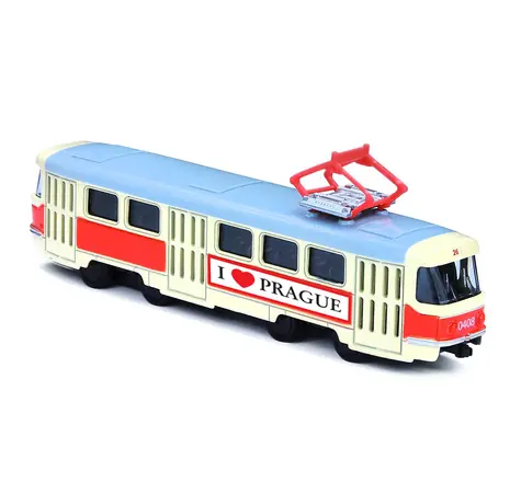 Rappa Tschechisch Retro-Straßenbahn aus Metall 16 cm PRAG / ab 3 Jahren