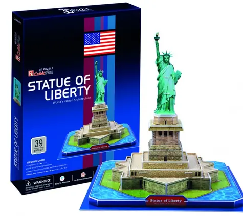 CubicFun 3D-Puzzle Freiheitsstatue / 39 Teile / Schwierigkeit: 4