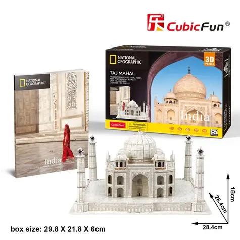 CubicFun 3D-Puzzle National geographic - Taj Mahal / 87 Teile / 28,4 x 28,4 x 18 cm