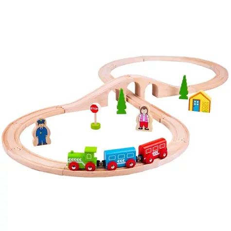Bigjigs Rail Holzeisenbahn-Gleis Acht / 40 Teile / ab 3 Jahren
