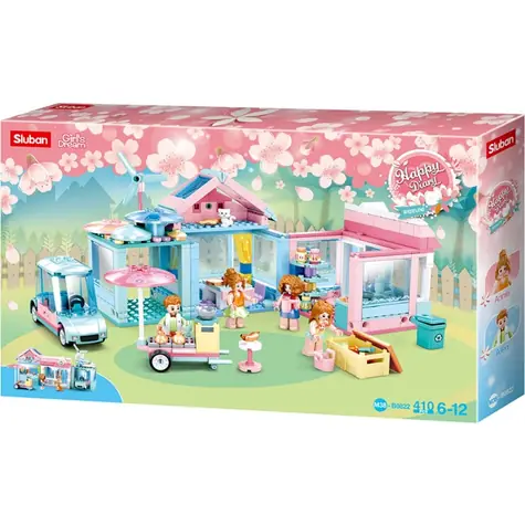Sluban Girls Dream M38-B0822 Unser neues Haus / Lego - kompatibel / Anzahl Figuren|Teile: 4|410 / ab 6 Jahren