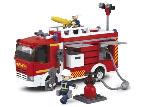 Sluban Firemen M38-B0626 Feuerwehrauto mit Pumpe / Lego - kompatibel / Anzahl der Figuren|Teile: 2|345 / ab 6 Jahren