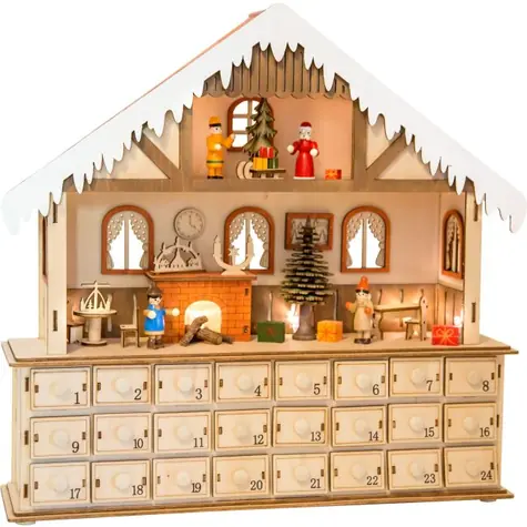 Small Foot Holz-Adventskalender Magisches Weihnachtshaus