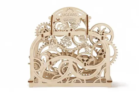 Ugears 3D mechanisches Holzpuzzle Theater / ab 14 Jahren / 70 Teile / Schwierigkeit: einfach