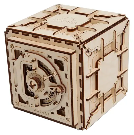 Ugears 3D-Mechanik-Puzzle Trezor aus Holz / ab 14 Jahren / 179 Teile / Schwierigkeitsgrad: hoch