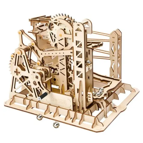 Robotime 3D-Kugelbahn-Puzzle Cascade / ab 14 Jahren / 219 Teile / Schwierigkeit: mittel