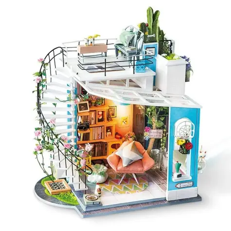 Robotime Miniaturhaus Dachgeschoss / ab 14 Jahren