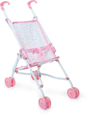 Petitcollin Petites Fleurs Zusammenklappbarer Puppenwagen 52 cm / ab 3 Jahren