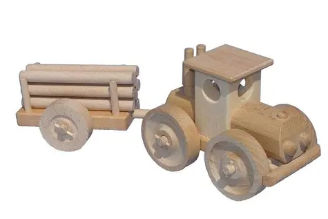 Ceeda Cavity Großer Traktor mit Naturholz / ab 3 Jahren