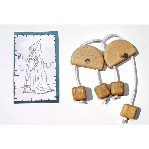 Ceeda Cavity Holzpuzzle-Ohrringe White Lady / ab 3 Jahren
