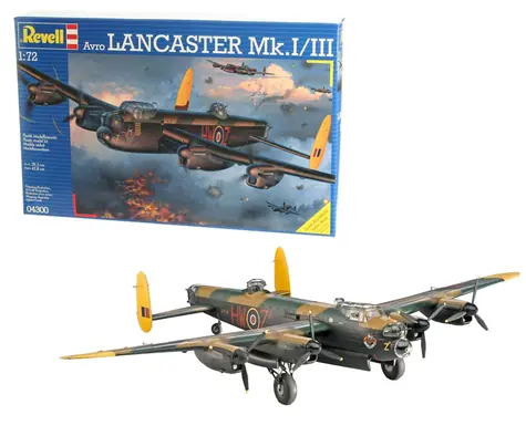 Revell Avro Lancaster Mk.I/III / Plastikmodell / 1:72 / Anzahl Teile 257 / Schwierigkeit 5 / ab 10 Jahren