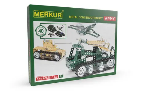 Merkur Army Set / 674 Teile / 40 Modelle / ab 5 Jahren
