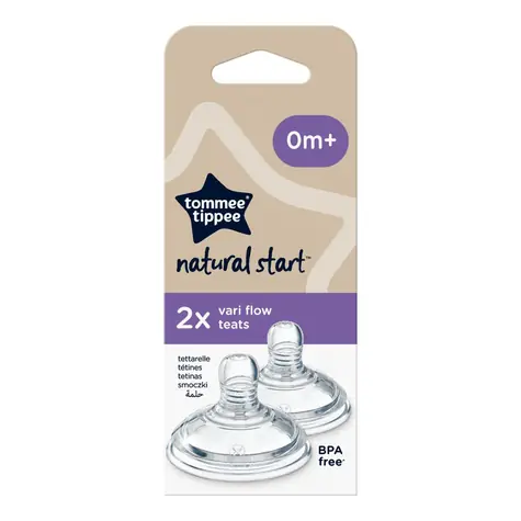 Tommee Tippee Ersatzsauger C2N mit variablem Durchfluss, 2 Stück / ab 0 Monaten