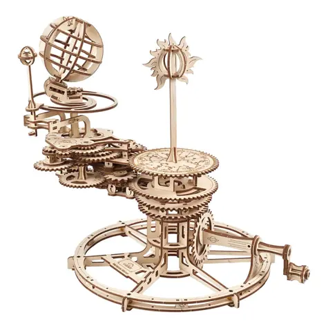 Ugears 3D mechanisches Holzpuzzle Tellurium / ab 14 Jahren / 249 Teile / Schwierigkeit: mittel