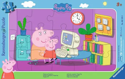 Ravensburger Peppa Pig: Vor dem Computer - 15 Teile / ab 3 Jahren
