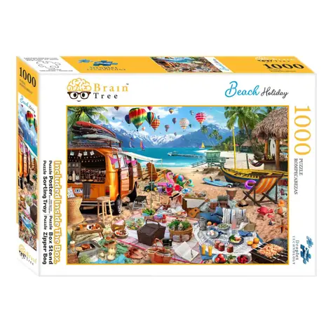 Brain Tree Puzzle Urlaub am Strand / 1000 Teile / ab 14 Jahren