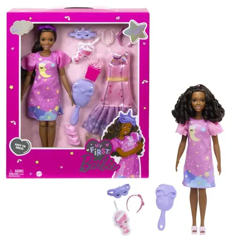 Mattel HMM67 Meine erste Barbie - Puppe Tag und Nacht - Pink / ab 3 Jahren